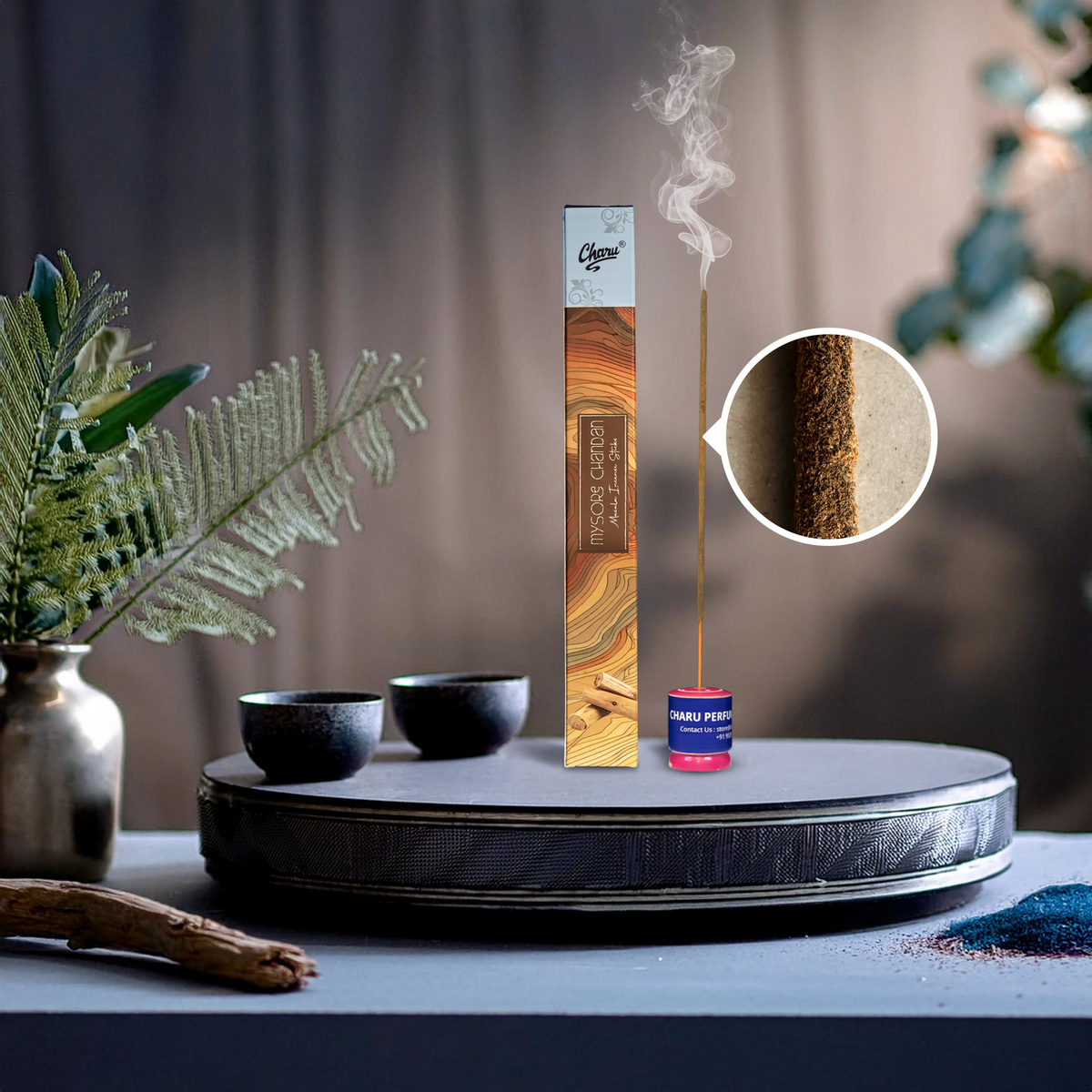 Mysore Chandan Smudge Incense Sticks - (Pack of 20 sticks)