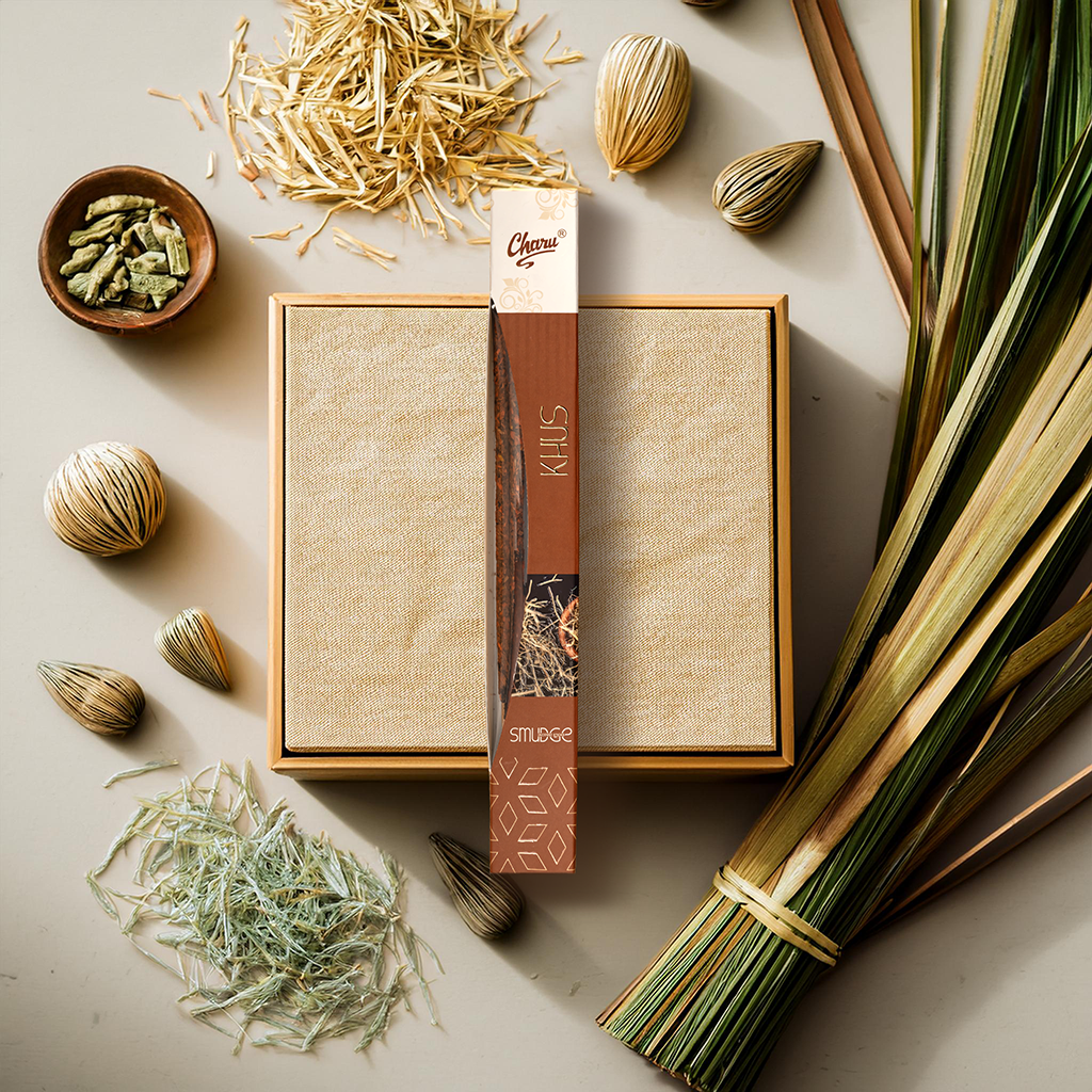 Khus Smudge Incense Sticks - (Pack of 20 sticks)