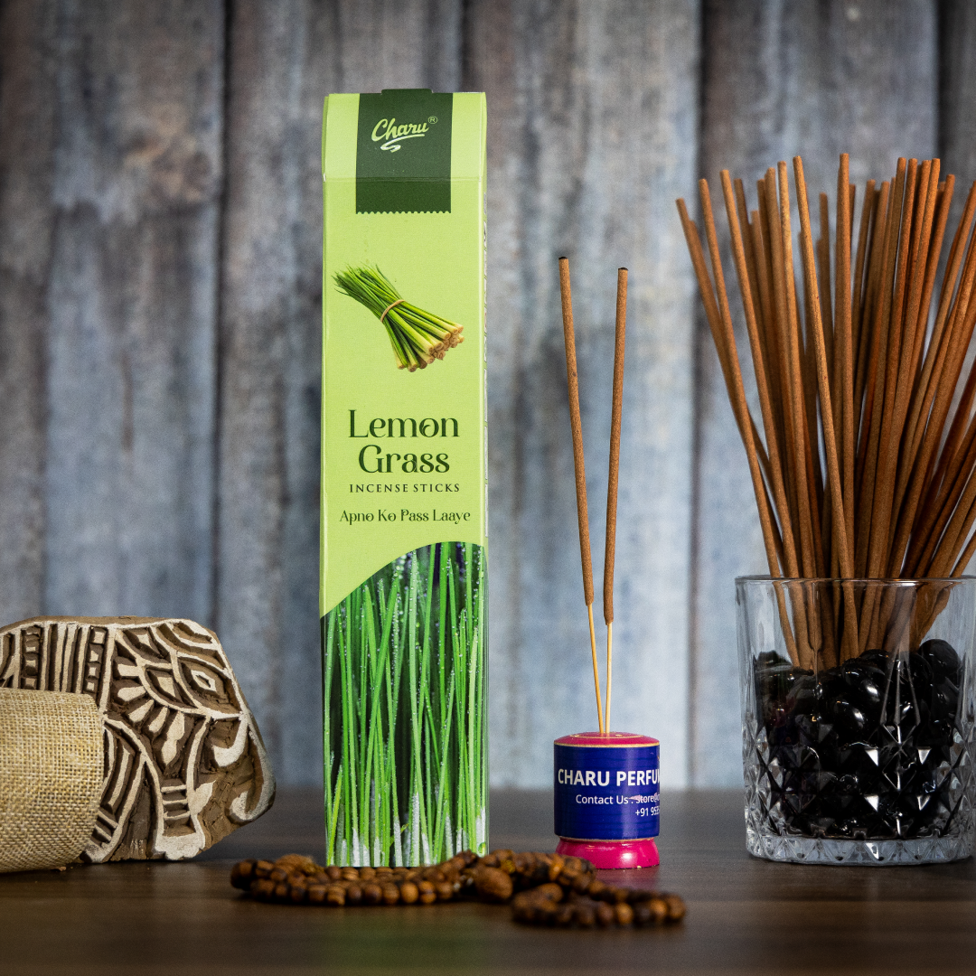 Natural Lemon Grass Incense Sticks-(Pack of 51 sticks)