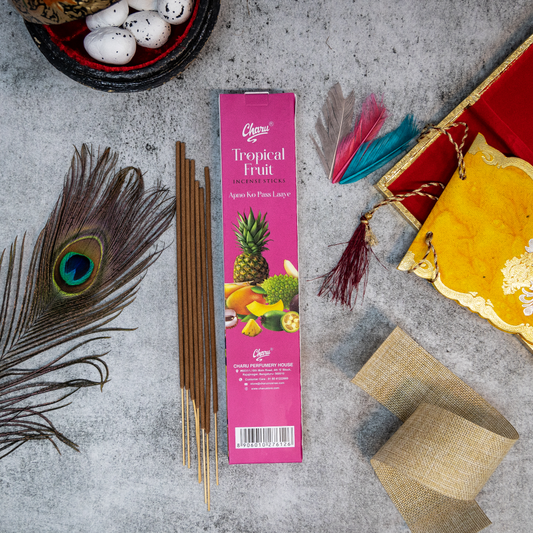 Natural Tropical Fruit Incense Sticks-(Pack of 51 sticks)