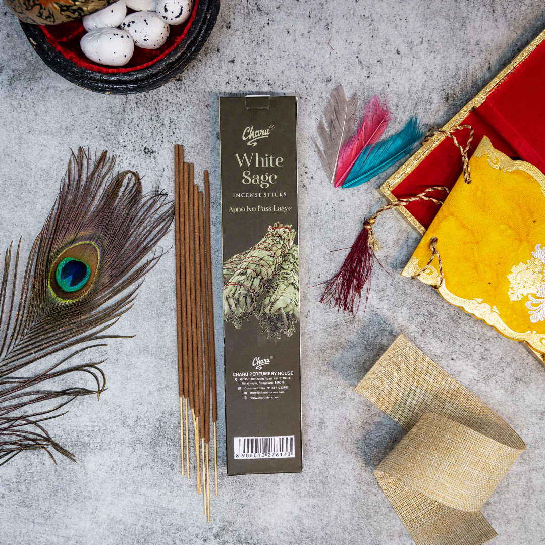 Natural White Sage Incense Sticks -(Pack of 51 sticks)