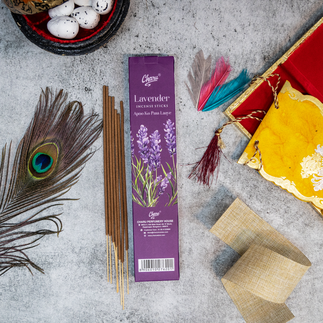 Natural Lavender Incense Sticks (Pack of 51 sticks)