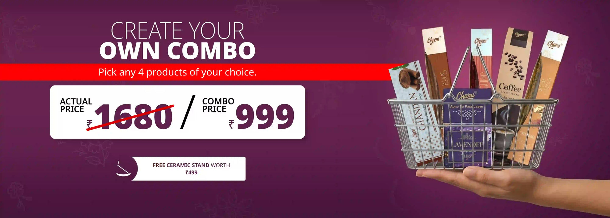 create your own incense combo offer with 4 premium fragrance products at discounted price