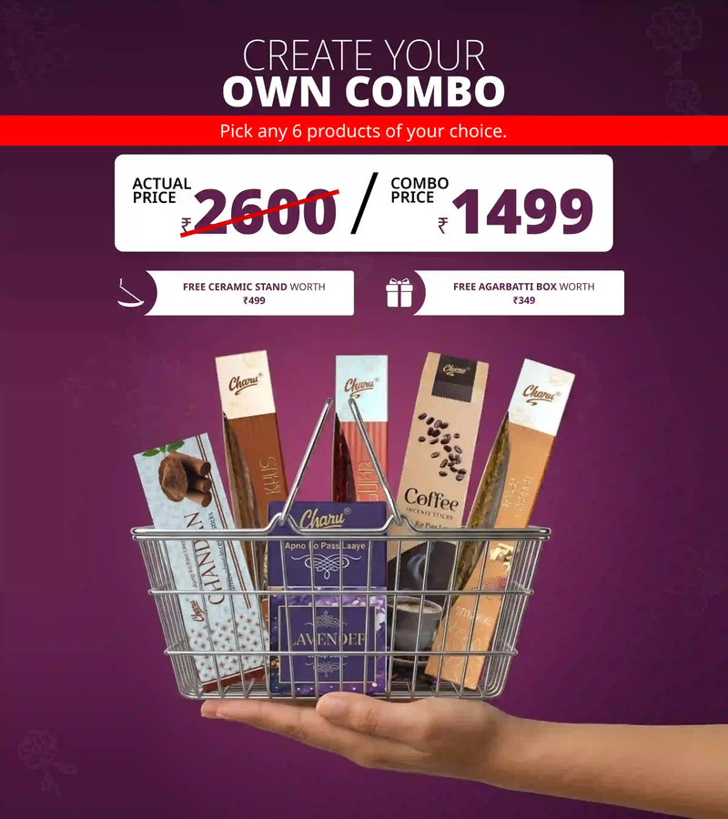 create your own incense combo offer with 6 premium fragrance products at discounted price