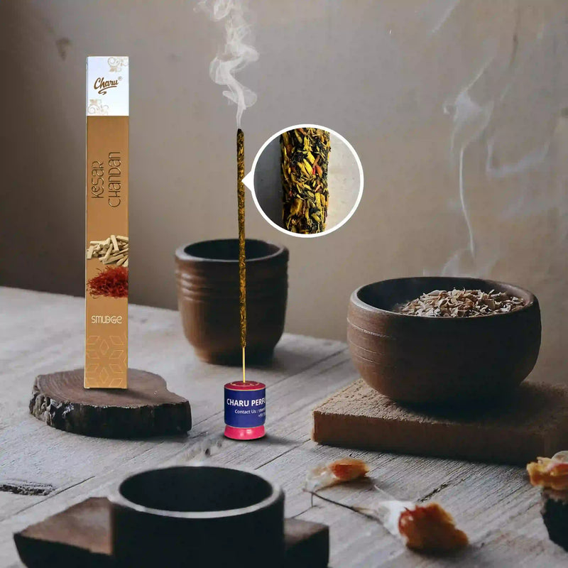 Kesar Chandan Smudge Incense Sticks - (Pack of 20 sticks)