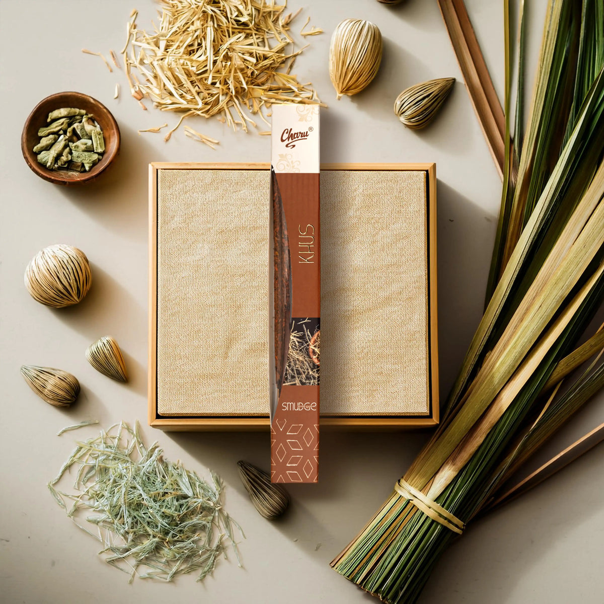 Khus Smudge Incense Sticks - (Pack of 20 sticks)