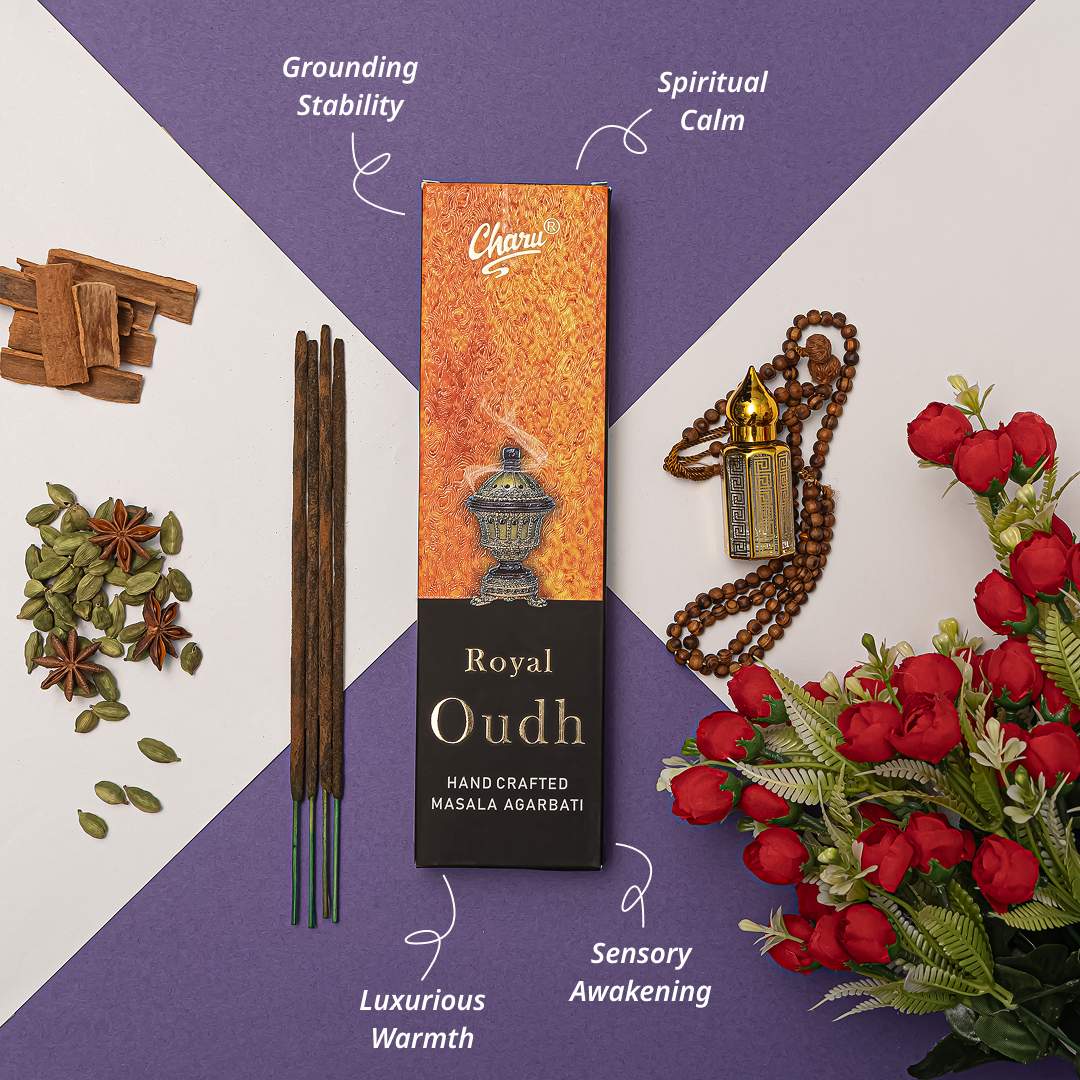 Royal Oudh Handcrafted Masala Incense Sticks (Pack of 20 Sticks)