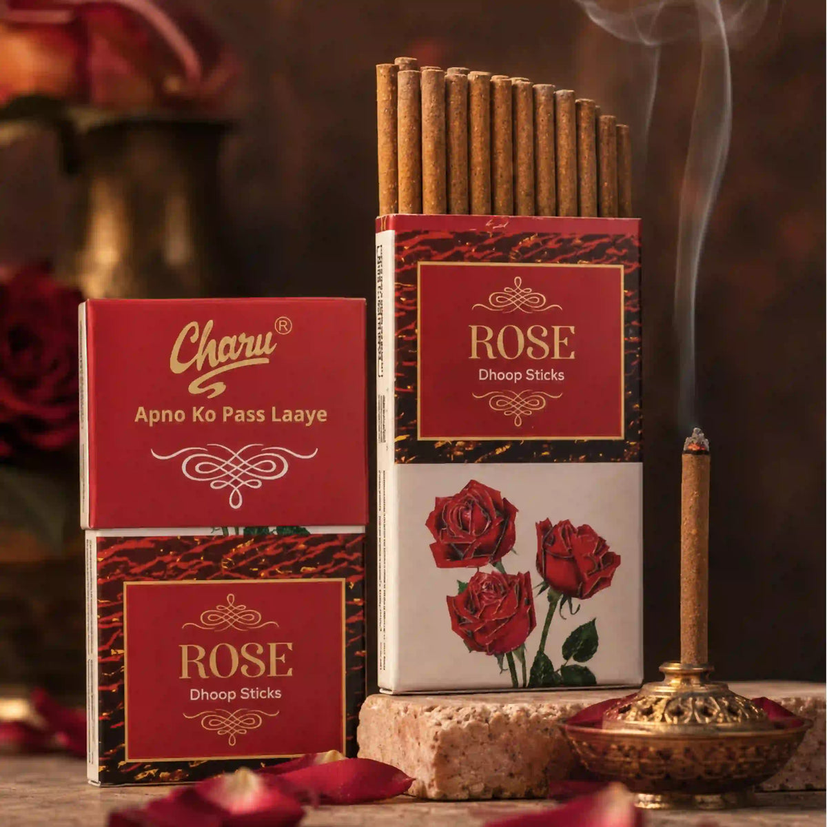 Rose Dhoop Sticks (Pack of 27 Sticks)