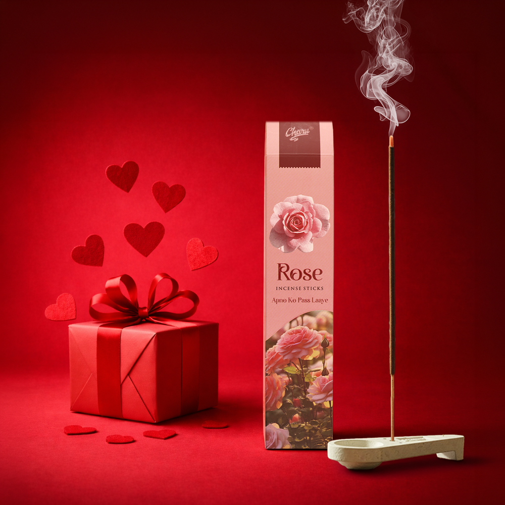 Natural Rose Rope Incense – Handmade In Nepal With Essential Rose Oil, Slow Burning Air Purifier For Yoga & Home