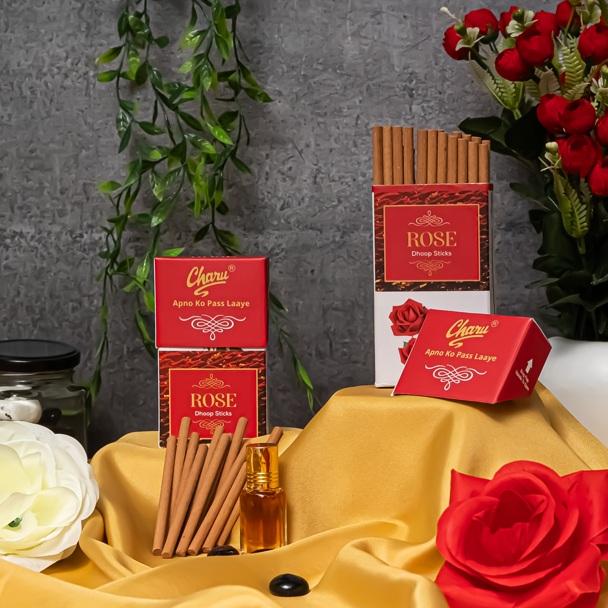 Rose Dhoop Sticks (Pack of 27 Sticks)