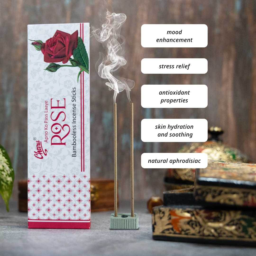 Bambooless Rose Incense Sticks - (Pack of 51 sticks)